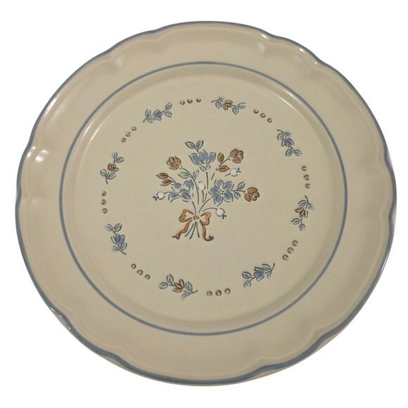 Cordella Bluet Hand Decorated 7 ¾” Stoneware Salad Luncheon Plates – Set of 4 - Picture 3 of 12